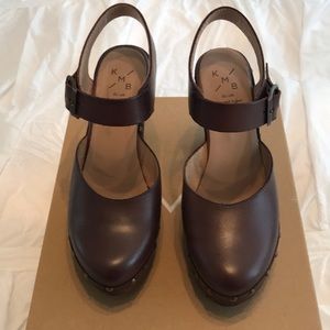 Anthropologie KMB dark brown clogs